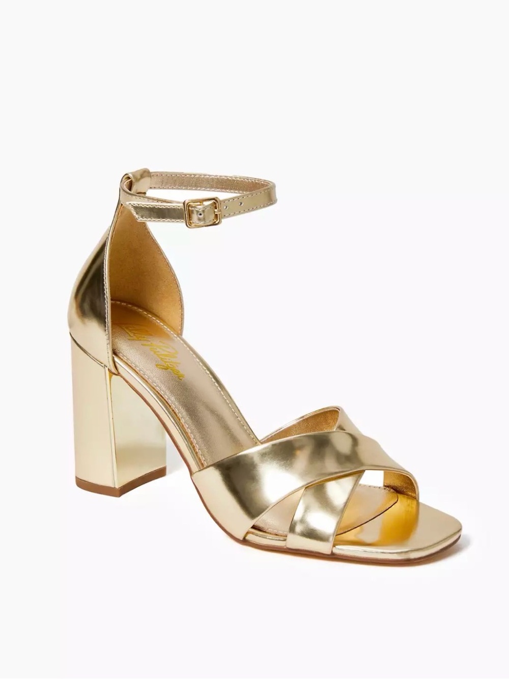 Lilly Pulitzer Kendall Sandal in Gold Metallic. Sz. 6.